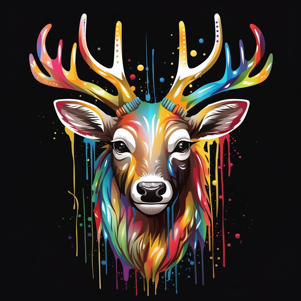 Mens New Art X Heaven Deer T-Shirt