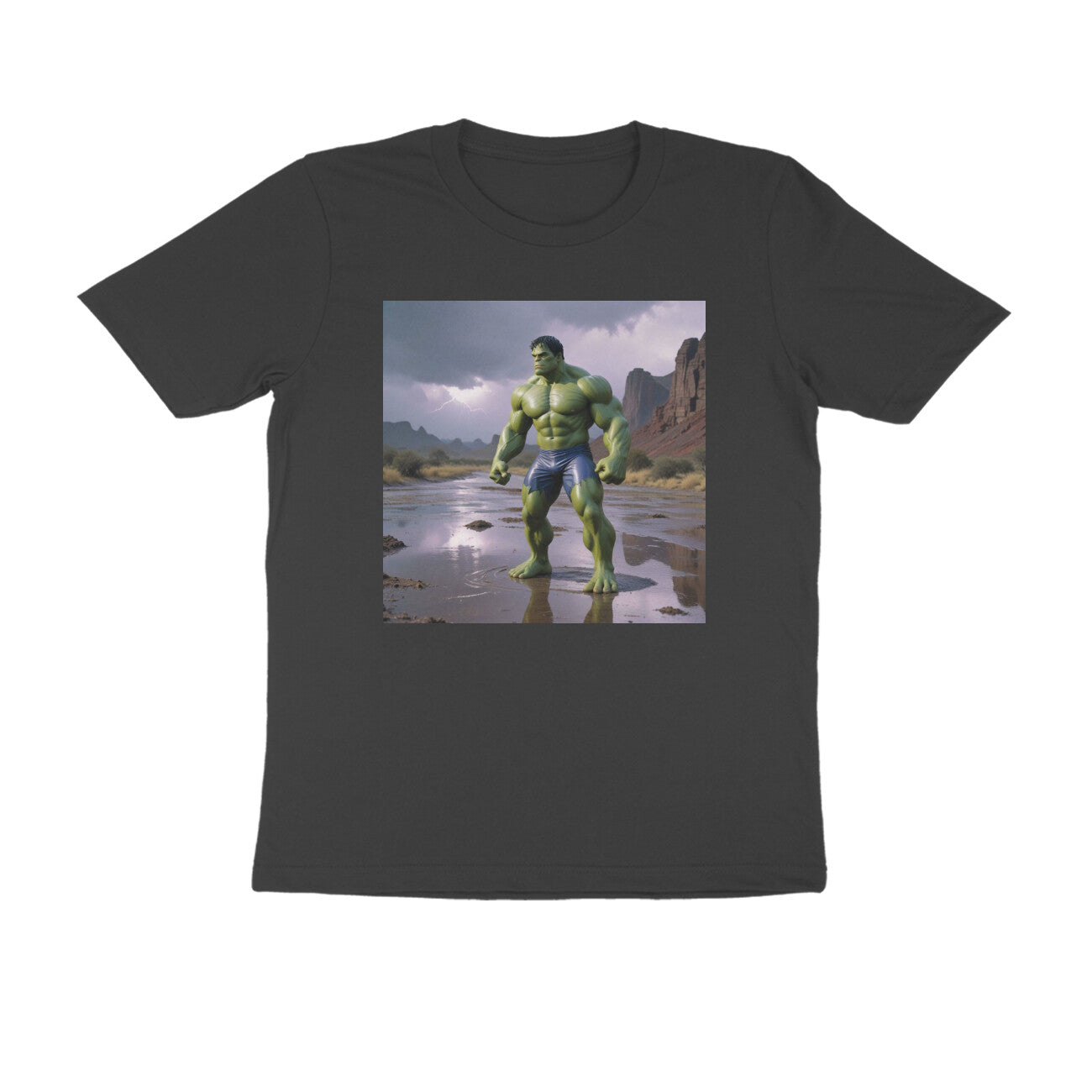 Ultimativ Mens Round Neck Printed "Hulk" Comfy Fabric T-Shirt