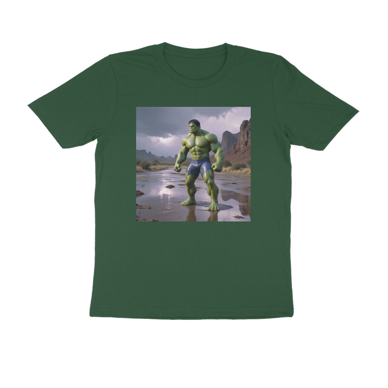 Ultimativ Mens Round Neck Printed "Hulk" Comfy Fabric T-Shirt