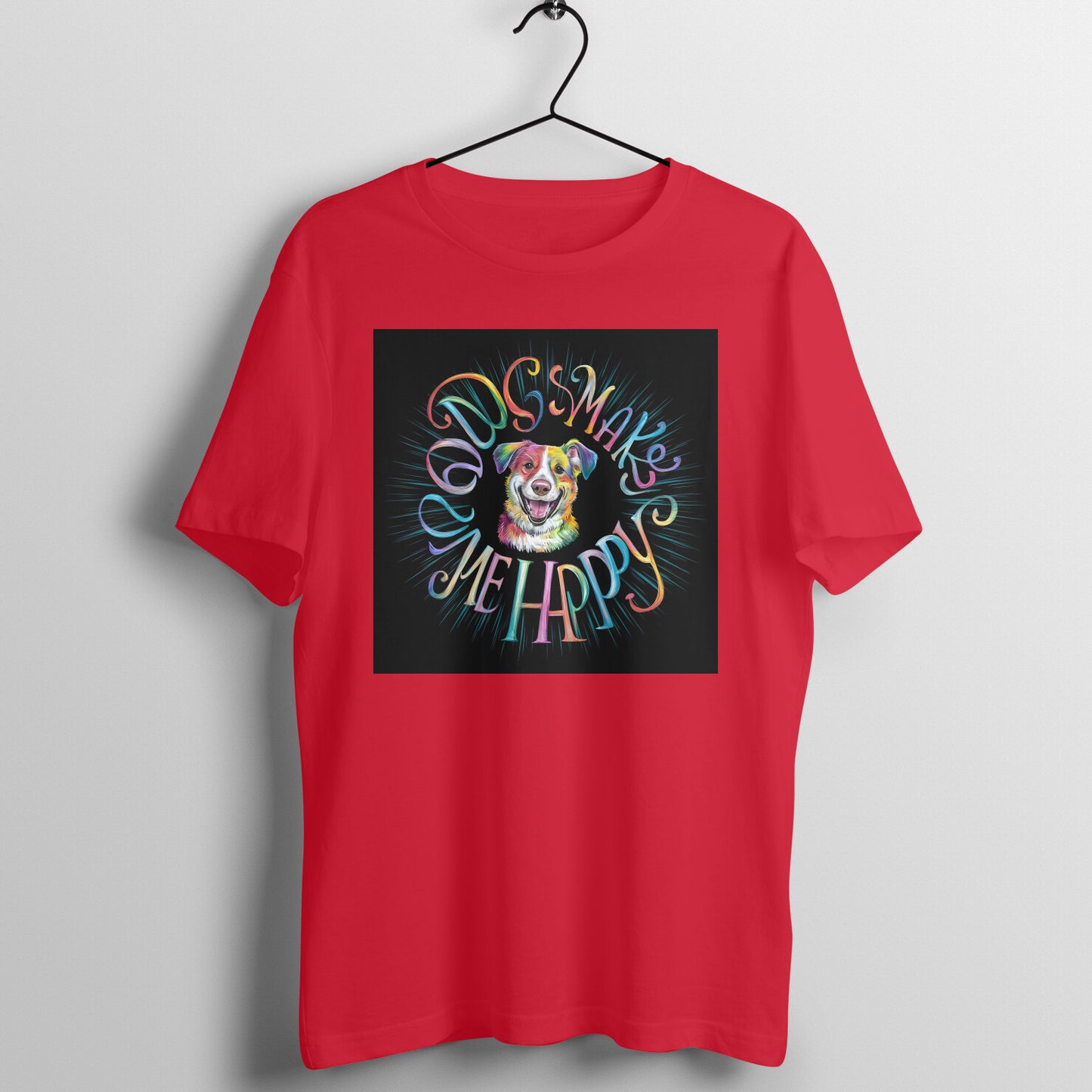 Mens Happy Vibes Design T Shirt