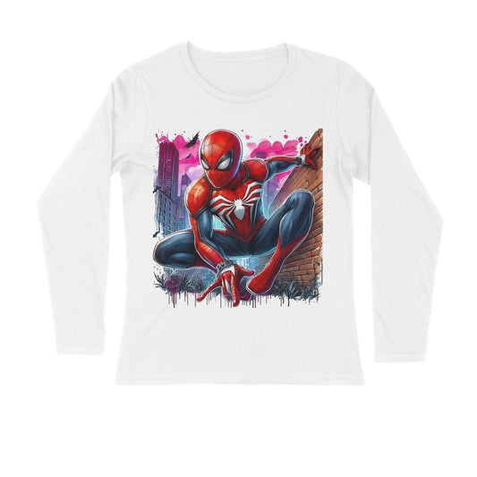 Mens Full Sleeves Spider-Man T Shirt