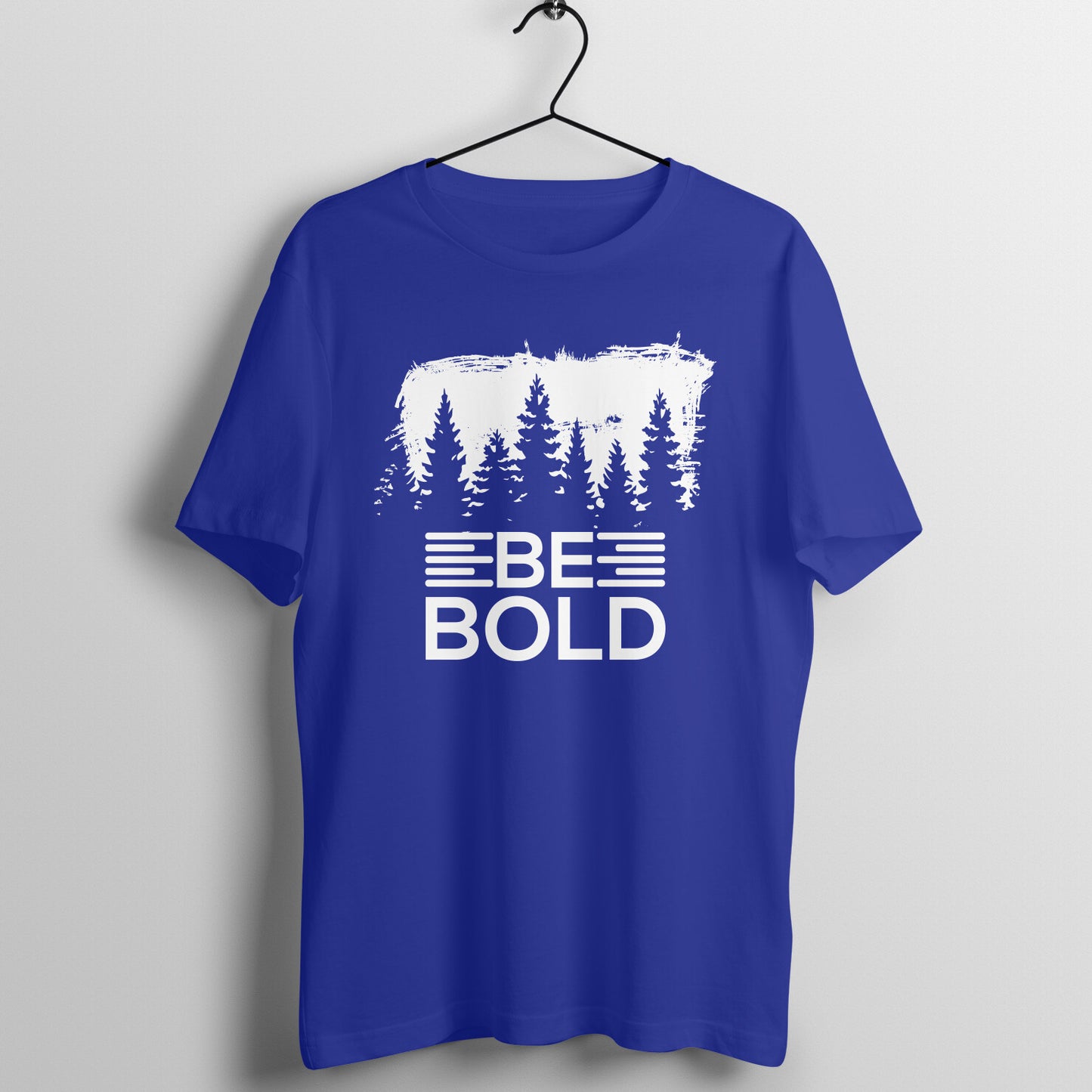 Mens Blue BE BOLD Trendy T-Shirt